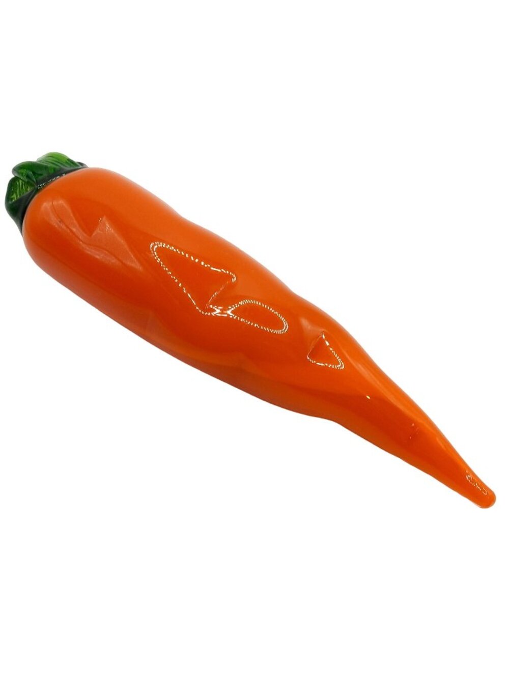 Glass Carrot Handmade Art Sculpture Vegetable Kitchen Easter Collectible